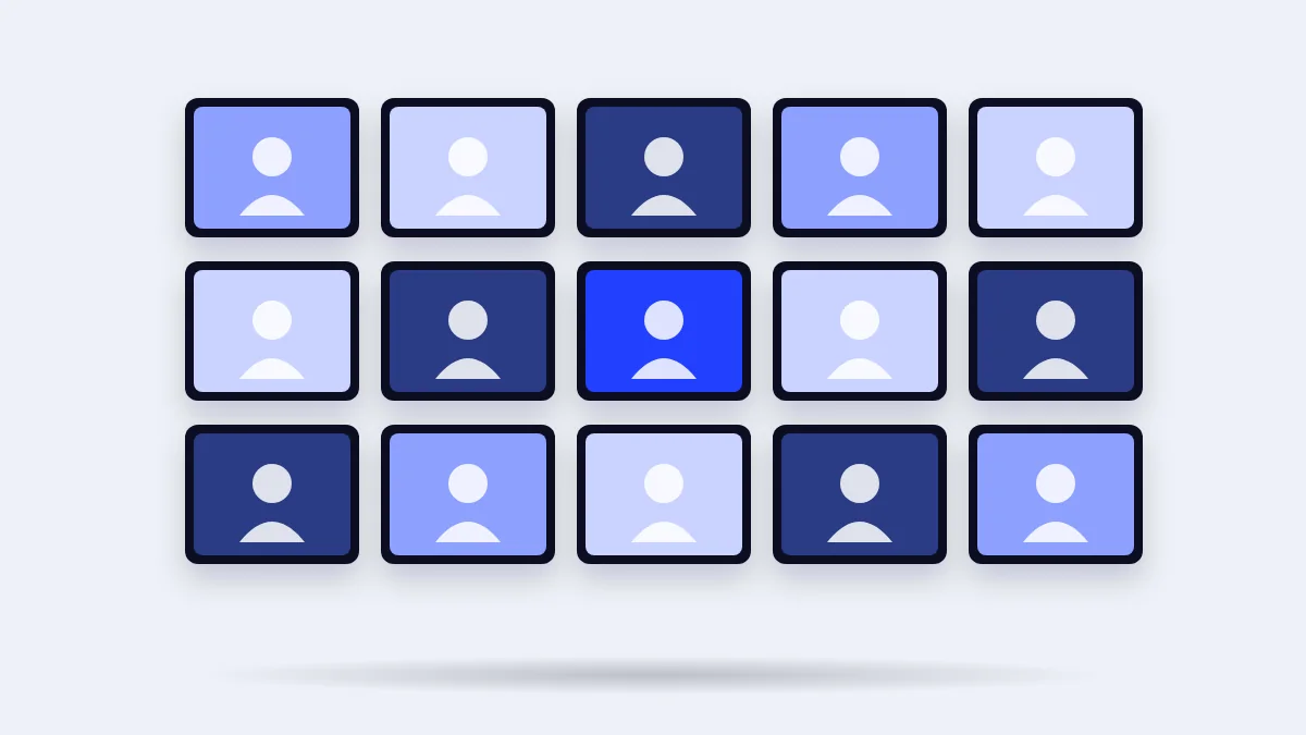 Wall of screens with one highlighted in the middle